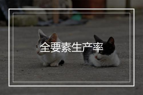 全要素生产率