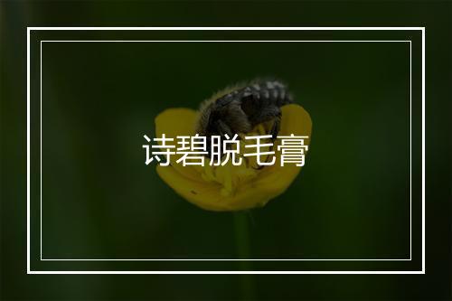 诗碧脱毛膏