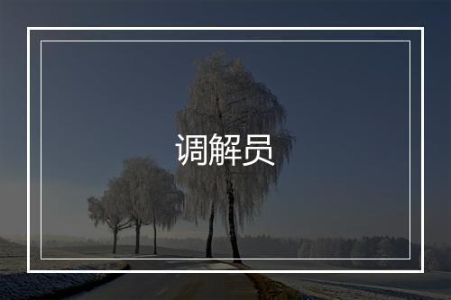 调解员