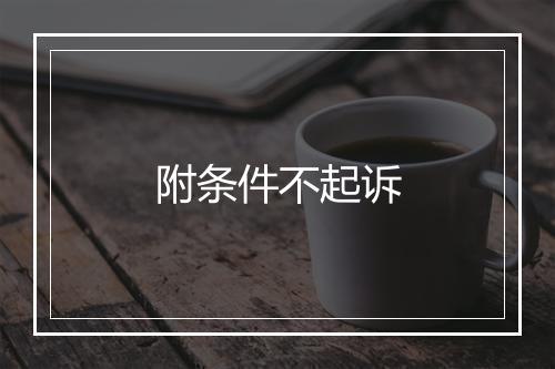 附条件不起诉