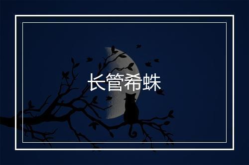 长管希蛛