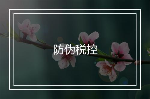 防伪税控