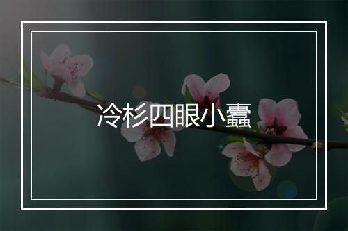 冷杉四眼小蠹