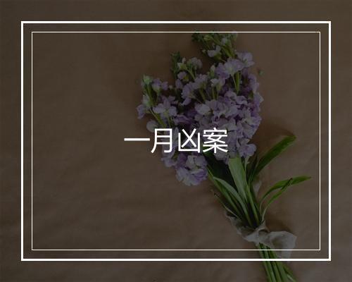 一月凶案