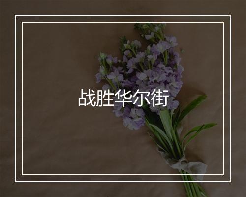 战胜华尔街