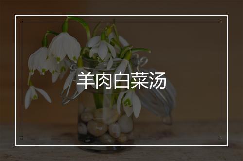 羊肉白菜汤