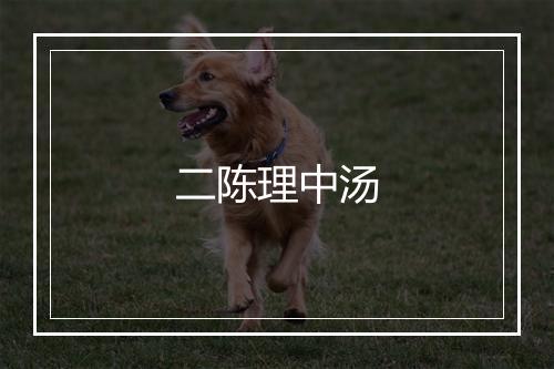 二陈理中汤