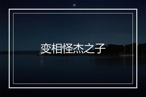 变相怪杰之子