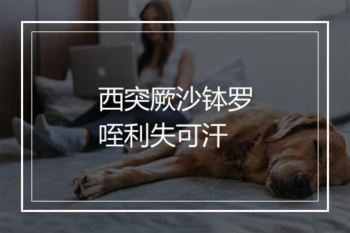 西突厥沙钵罗咥利失可汗