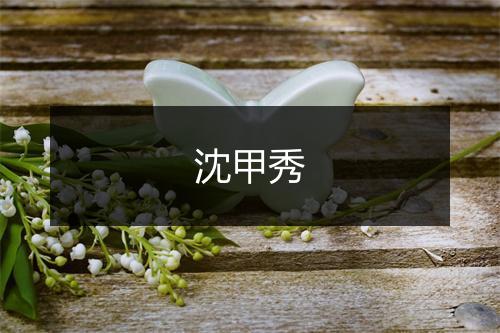 沈甲秀