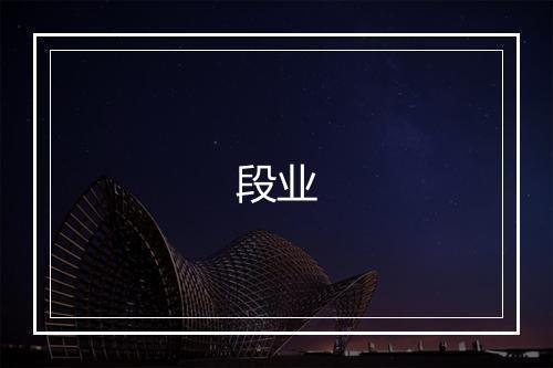 段业