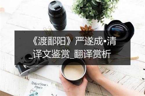 《渡鄱阳》严遂成•清_译文鉴赏_翻译赏析