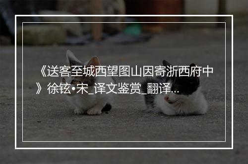 《送客至城西望图山因寄浙西府中》徐铉•宋_译文鉴赏_翻译赏析