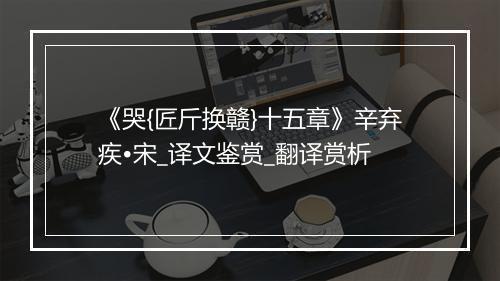 《哭{匠斤换赣}十五章》辛弃疾•宋_译文鉴赏_翻译赏析