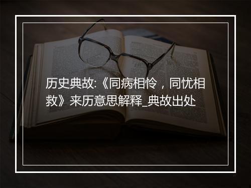 历史典故:《同病相怜，同忧相救》来历意思解释_典故出处