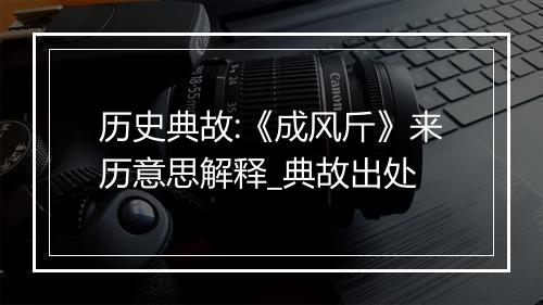 历史典故:《成风斤》来历意思解释_典故出处