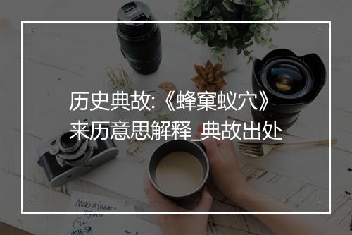 历史典故:《蜂窠蚁穴》来历意思解释_典故出处