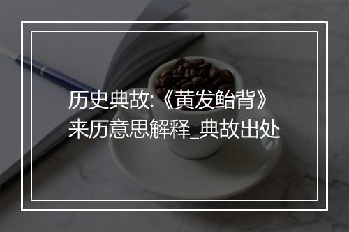 历史典故:《黄发鲐背》来历意思解释_典故出处