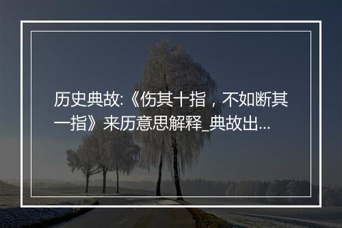 历史典故:《伤其十指，不如断其一指》来历意思解释_典故出处