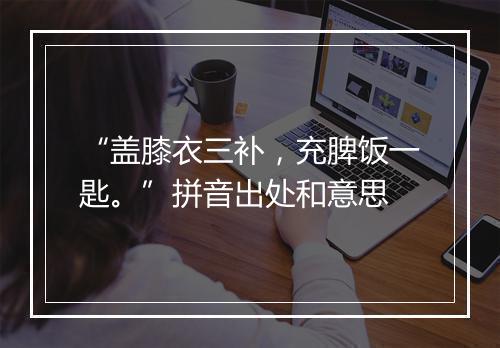 “盖膝衣三补，充脾饭一匙。”拼音出处和意思