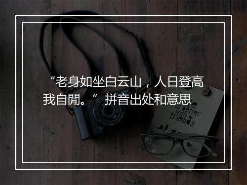 “老身如坐白云山，人日登高我自閒。”拼音出处和意思