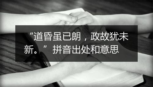 “道昏虽已朗，政故犹未新。”拼音出处和意思