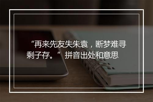 “再来先友失朱袁，断梦难寻剩子存。”拼音出处和意思