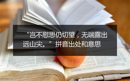 “岂不慰思仍切望，无端露出远山尖。”拼音出处和意思