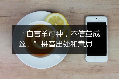 “自言羊可种，不信茧成丝。”拼音出处和意思