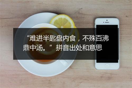 “难进半匙盘内食，不殊百沸鼎中汤。”拼音出处和意思