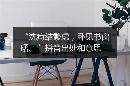 “沈疴结繁虑，卧见书窗曙。”拼音出处和意思