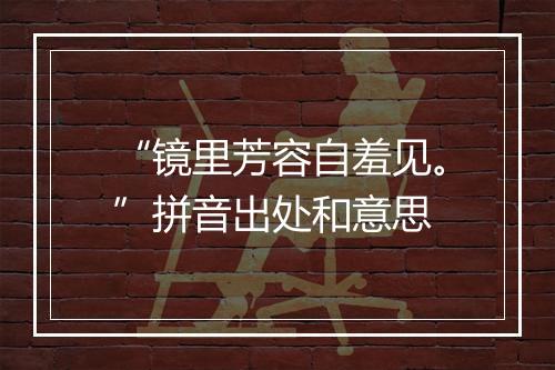 “镜里芳容自羞见。”拼音出处和意思