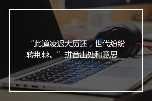 “此道凌迟大历还，世代纷纷转荆棘。”拼音出处和意思