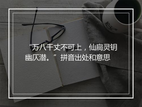 “万八千丈不可上，仙扃灵钥幽仄潜。”拼音出处和意思