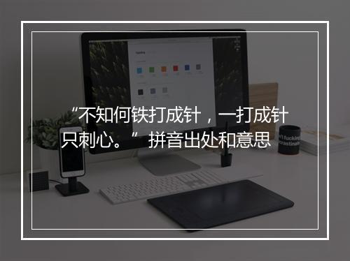 “不知何铁打成针，一打成针只刺心。”拼音出处和意思