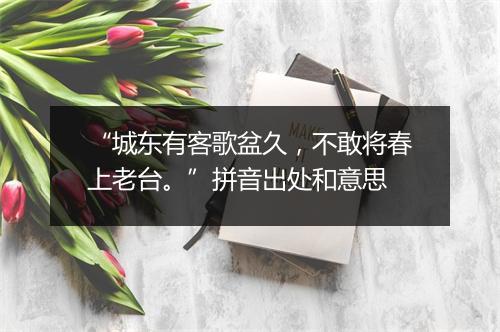 “城东有客歌盆久，不敢将春上老台。”拼音出处和意思