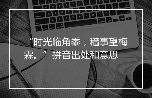 “时光临角黍，穑事望梅霖。”拼音出处和意思