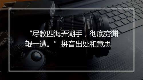 “尽教四海弄潮手，彻底穷渊辊一遭。”拼音出处和意思