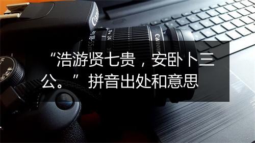 “浩游贤七贵，安卧卜三公。”拼音出处和意思