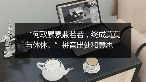 “何取累累兼若若，终成莫莫与休休。”拼音出处和意思