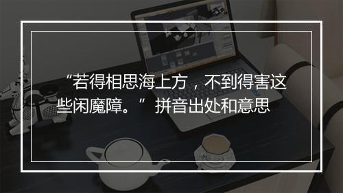 “若得相思海上方，不到得害这些闲魔障。”拼音出处和意思