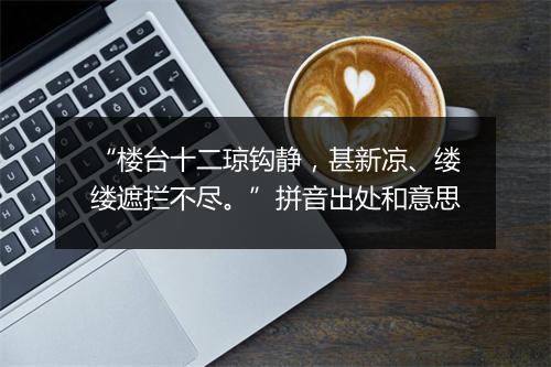 “楼台十二琼钩静，甚新凉、缕缕遮拦不尽。”拼音出处和意思