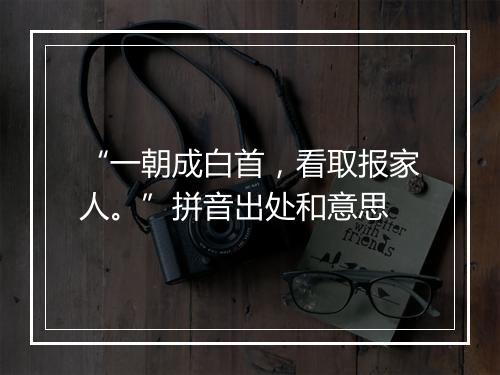 “一朝成白首，看取报家人。”拼音出处和意思