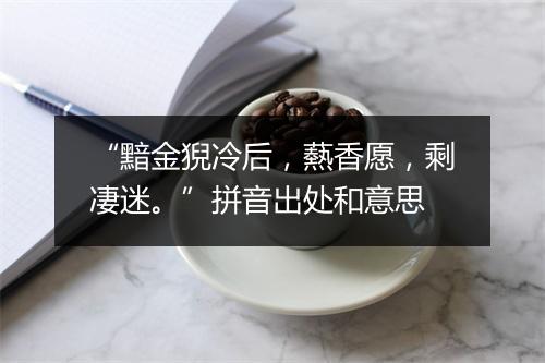 “黯金猊冷后，爇香愿，剩凄迷。”拼音出处和意思