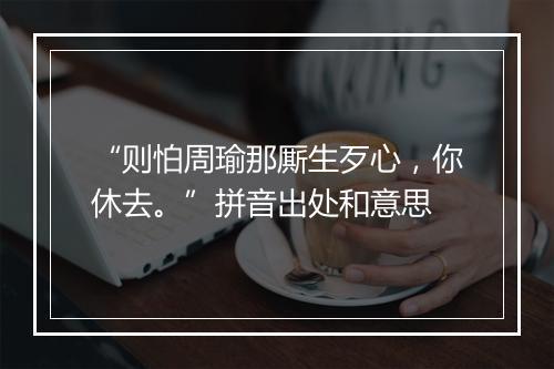 “则怕周瑜那厮生歹心，你休去。”拼音出处和意思