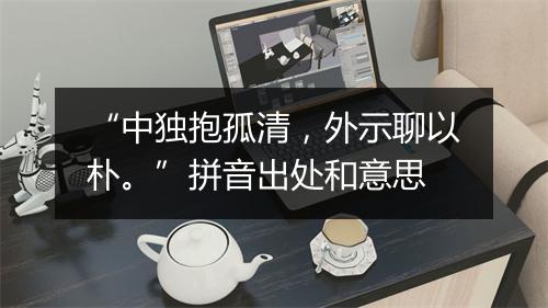 “中独抱孤清，外示聊以朴。”拼音出处和意思