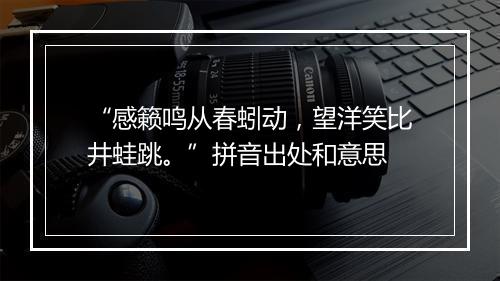 “感籁鸣从春蚓动，望洋笑比井蛙跳。”拼音出处和意思