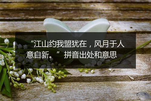 “江山约我盟犹在，风月于人意自新。”拼音出处和意思