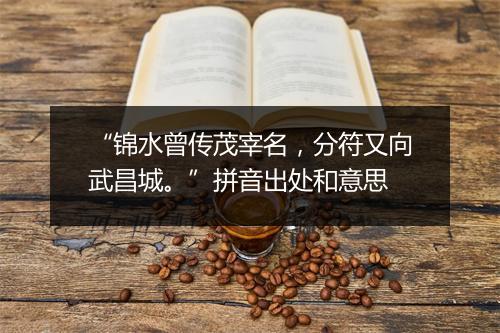 “锦水曾传茂宰名，分符又向武昌城。”拼音出处和意思