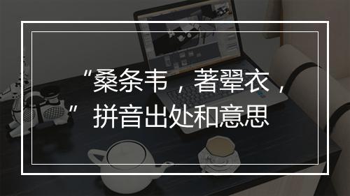 “桑条韦，著翚衣，”拼音出处和意思